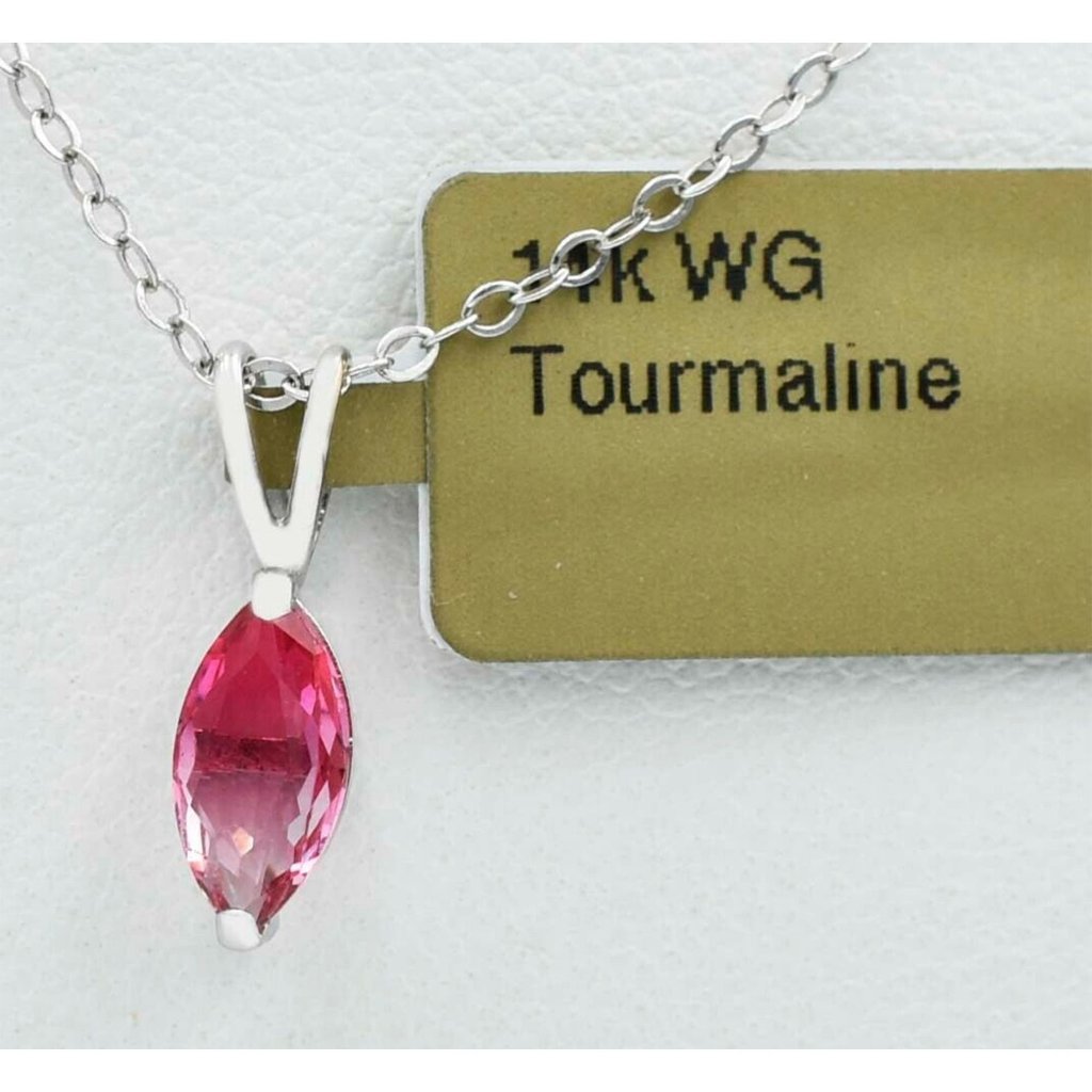 Tourmaline 0.81 Cts Pendant 14k White Gold